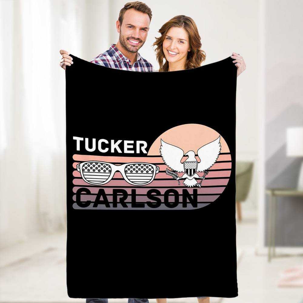 Tucker Carlson Blanket Tucker Carlson Logo Blanket