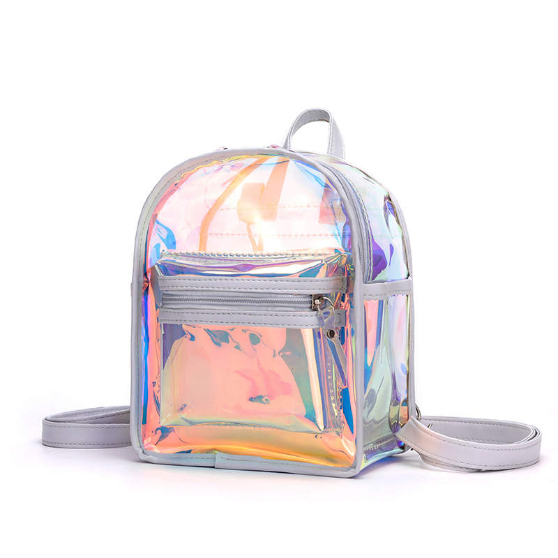 Transparent Laser Jelly Bag - Pink - Silver - Black - White