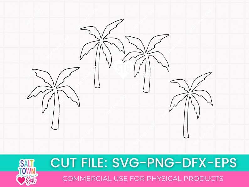 Summer Palm Trees Tropical Tree Svg Png High Quality Perfect For Your