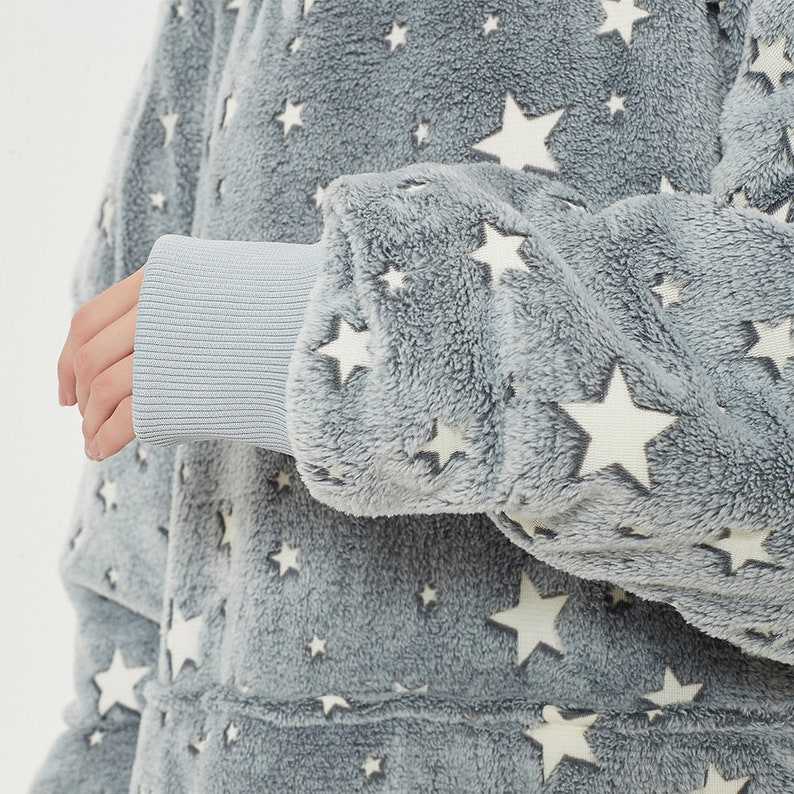 Glow In The Dark Stars Hoodie Blanket Hoodie Blanket