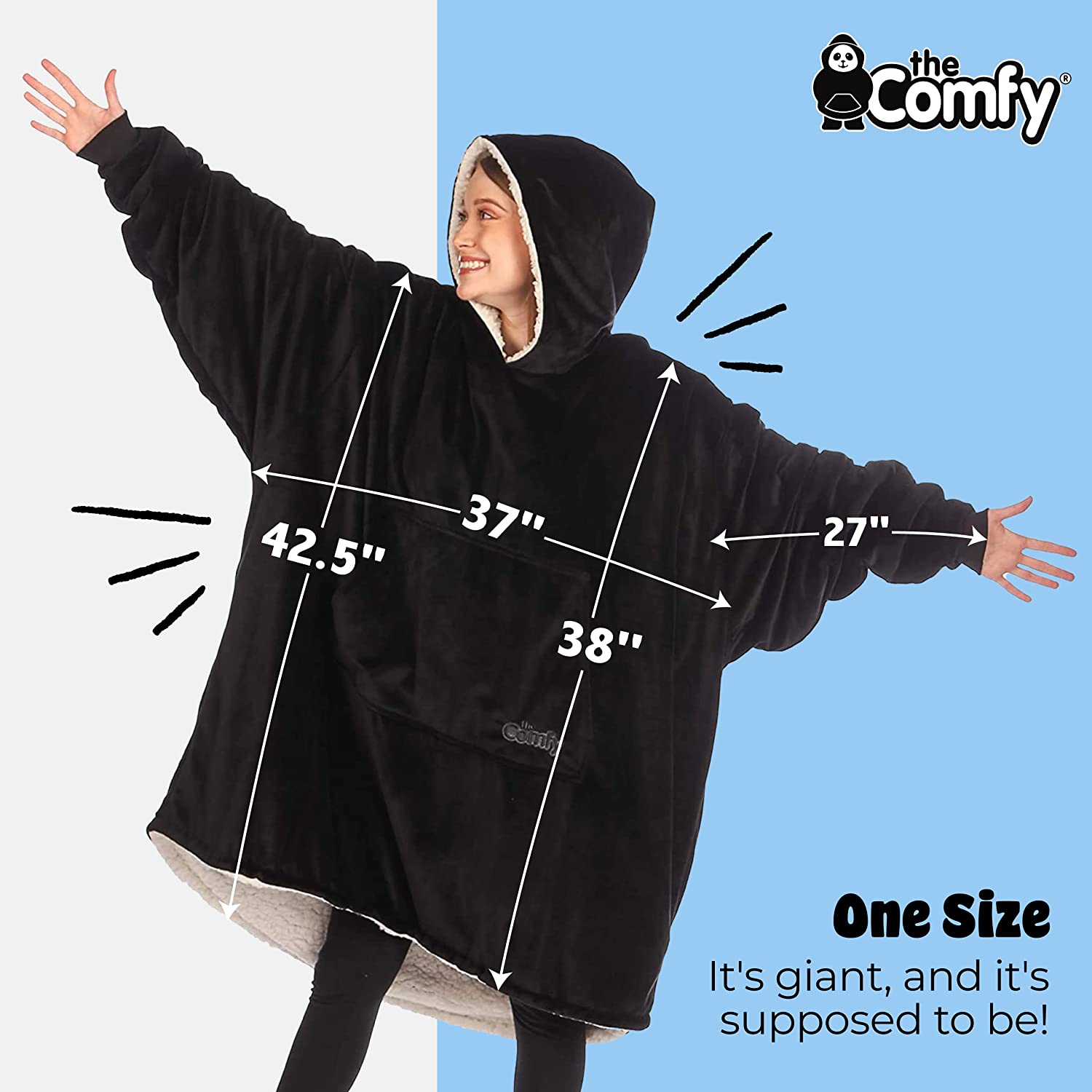 Oversized Sherpa Wearable Blanket Hoodie Blanket Hoodie