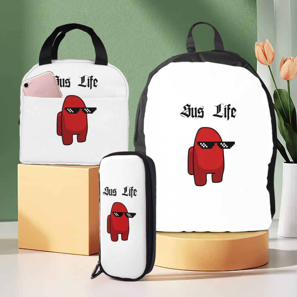 NEW Among Us Bookbag Single-pocket Backpack Sus 1 Imposter Back To