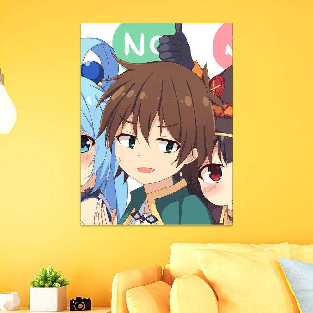 Konosuba - Aqua Kazuma Darkness Megumin Poster Poster for Sale by