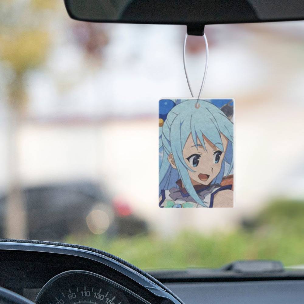 What is Natural Scented Paper Auto Hanging Vanilla Perfume Fragrance Anime  Car Accessories Air Freshener Hanging for Promotional Gift
