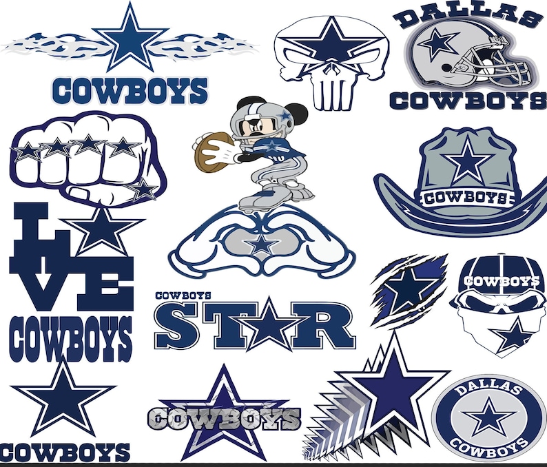 Dallas Svg File Set Stickers SVG Bundle LAYERED Cricut Files ...