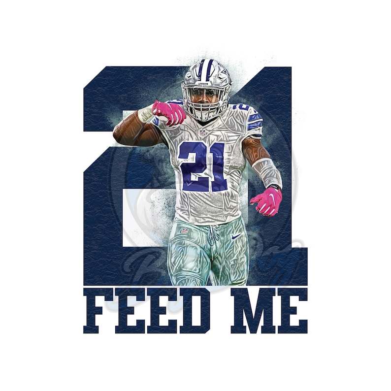 Dallas Cowboys Ezekiel Elliott PNG JPG Digital Download#1