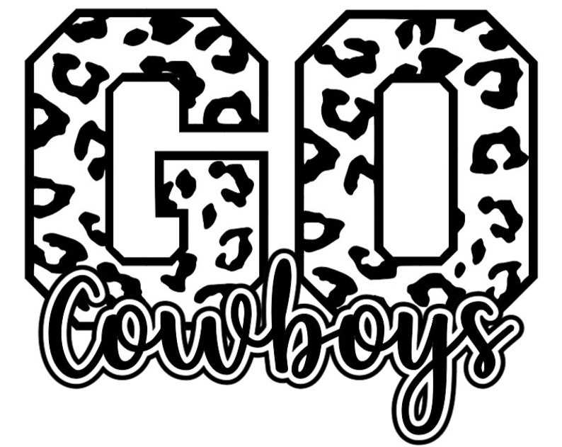 Go Cowboys Svg Go Cowboys Leopard Svg#1