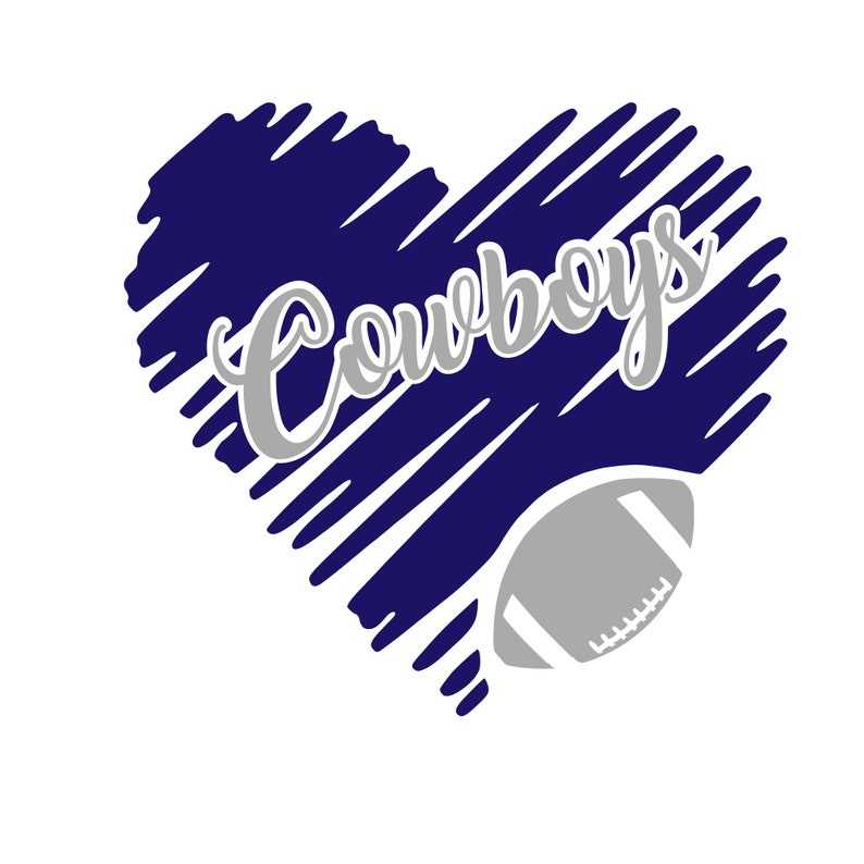 Cowboys Heart Design SVG#1