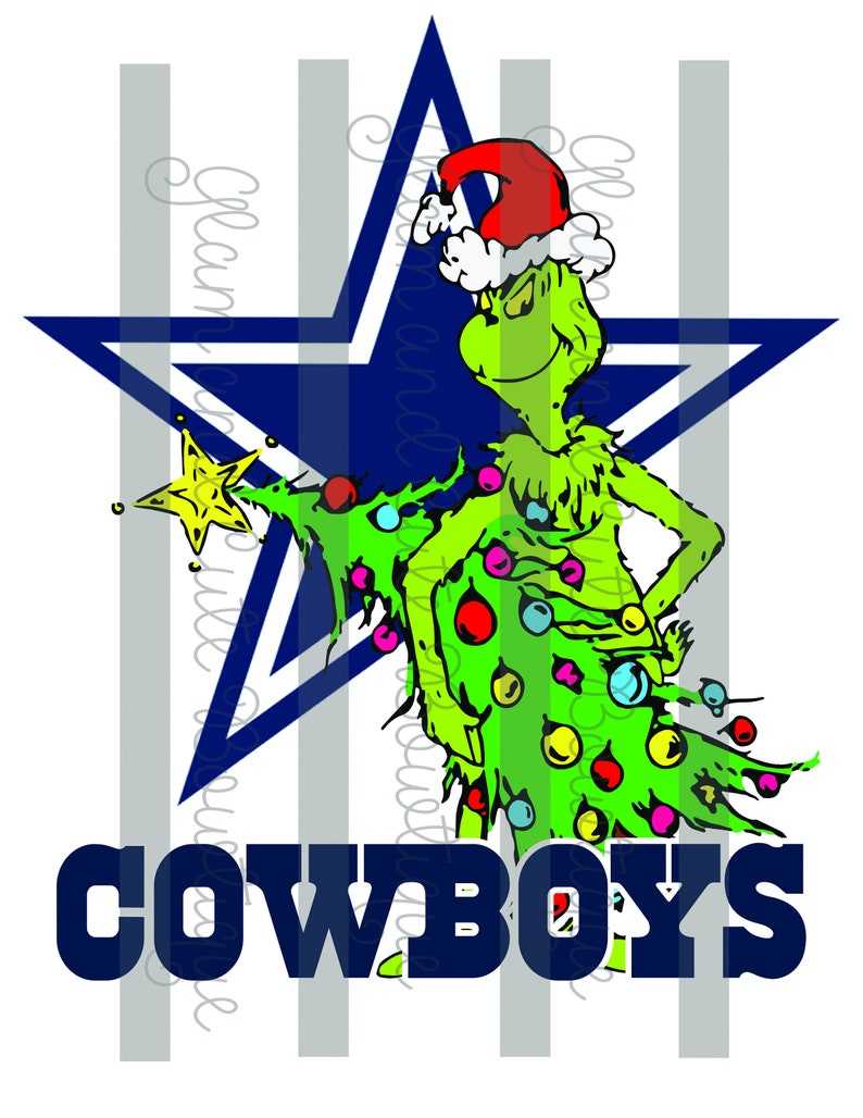 Grinch Cowboys Sublimation Design PNG#1