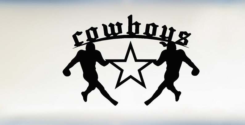 Free Cowboys Svg Files Sillhouette Clipart Football#1