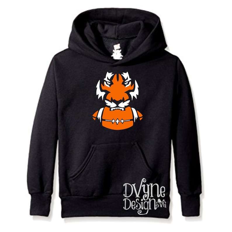 Tiger Football SVG SVG Files Clipart Laser Thousands of Designs SVG PNG Embroidery file#1