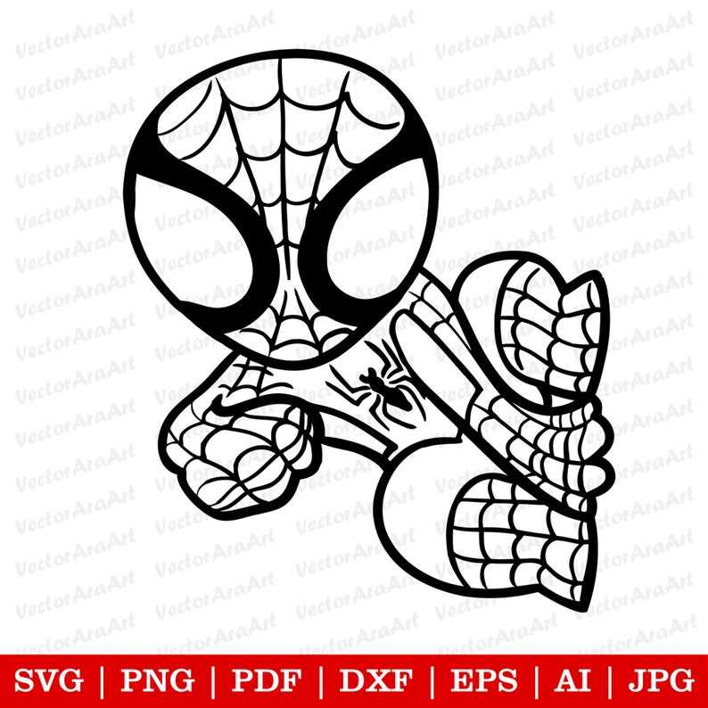 Cartoon Spiderman Svg Creativity and Fun Digital Download