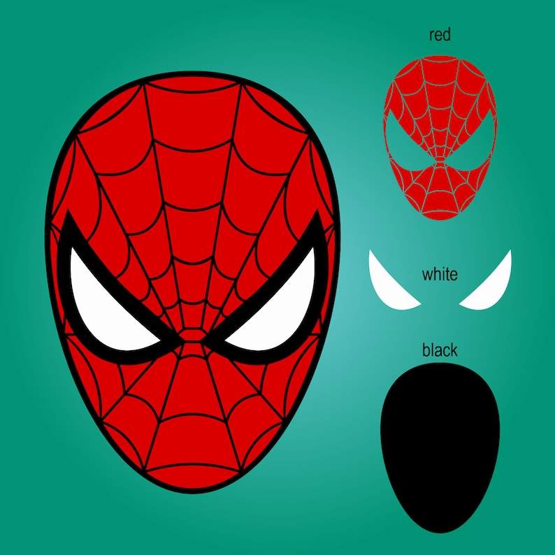 spiderman face template