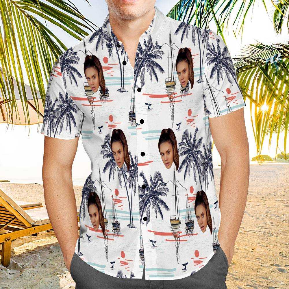 Royalty Family Hawaiian Shirt Custom Photo Hawaiian Shirt Chinoiserie Print Hawaiian Shirt