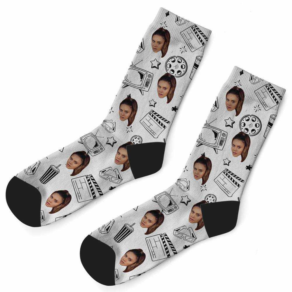 Royalty Family Socks Custom Photo Socks Film Socks White