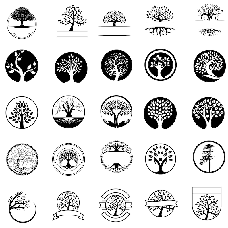 Family Tree Svg, 75 FAMILY TREE Svg BUNDLE Tree of Life Cricut Tree Roots Monogram Svg#9
