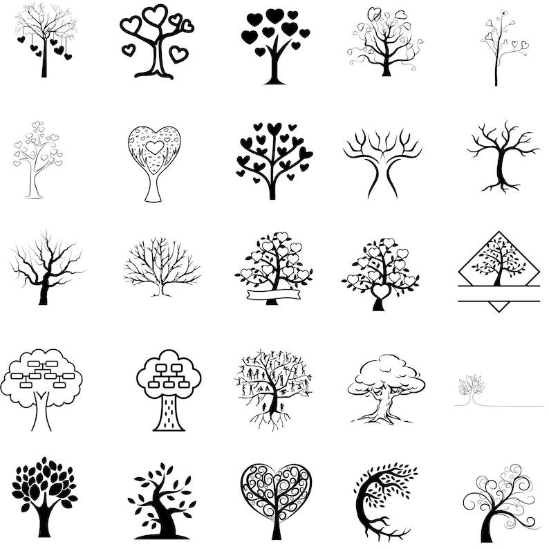 Family Tree Svg, 75 FAMILY TREE Svg BUNDLE Tree of Life Cricut Tree Roots Monogram Svg#8