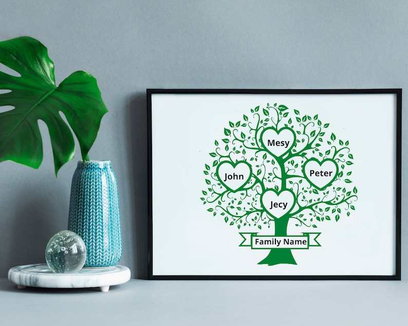 Family Tree Svg Cut File, Family Tree Svg Bundle 16-30 Members#9