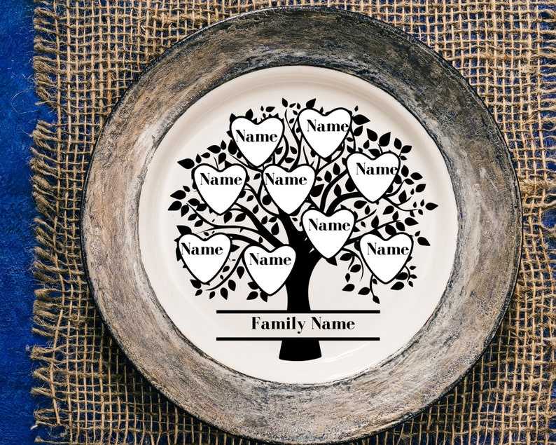 Family Tree Svg With Names, Custom Family Tree Svg 9 Names#3