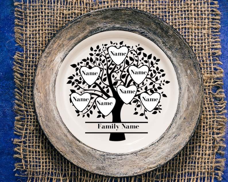 Family Tree Svg Cut File, Family Tree Svg 7 Members Svg Files For Silhouette#4