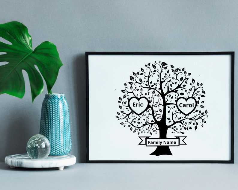 Family Tree Svg With Names, Family Tree Svg 2 Members#8