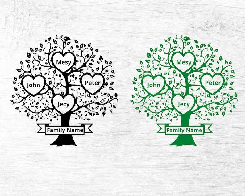Family Tree Svg Cut File, Family Tree Svg Bundle 16-30 Members#2