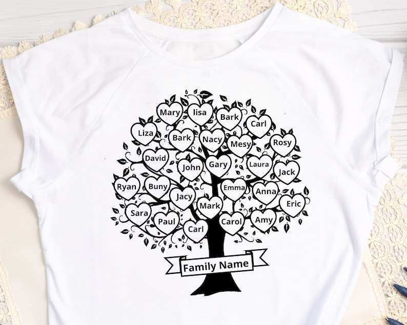 Family Tree Svg Cut File, Family Tree Svg Bundle 16-30 Members#5