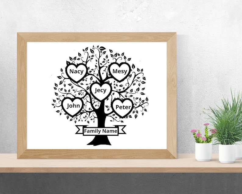 Family Tree Svg Cut File, Family Tree Svg Bundle 16-30 Members#4