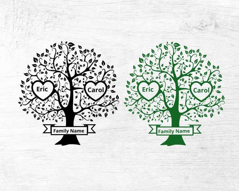 Family Tree Svg With Names, Family Tree Svg 2 Members