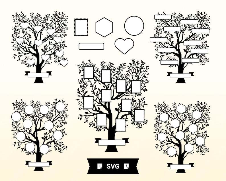 Family Tree Svg, Family Tree Svg Bundle Tree Svg Wall Decor Tree Svg Tree Vinyl Decal#1