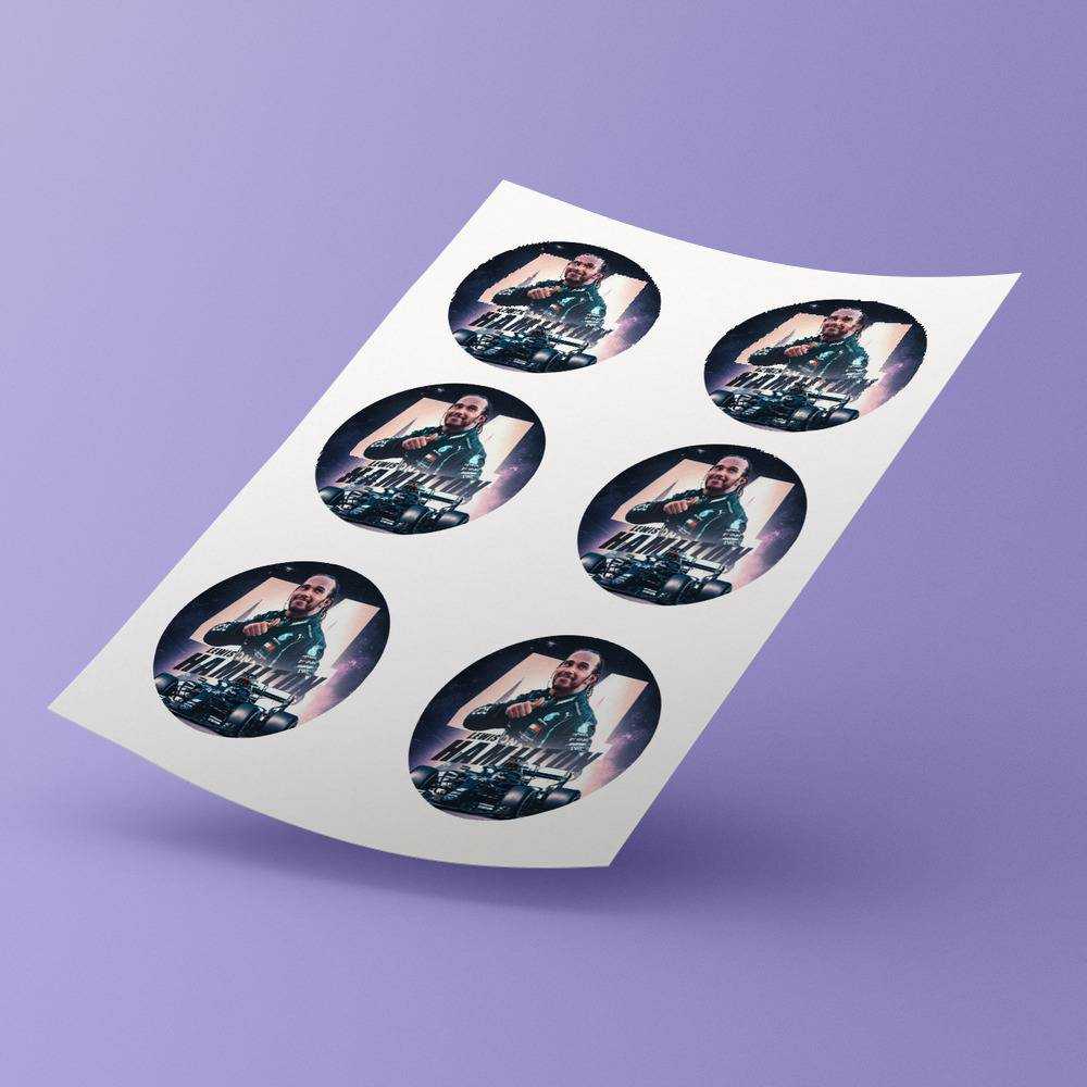Lewis Hamilton Round Stickers TuscanGP Winner Decorative Stickers