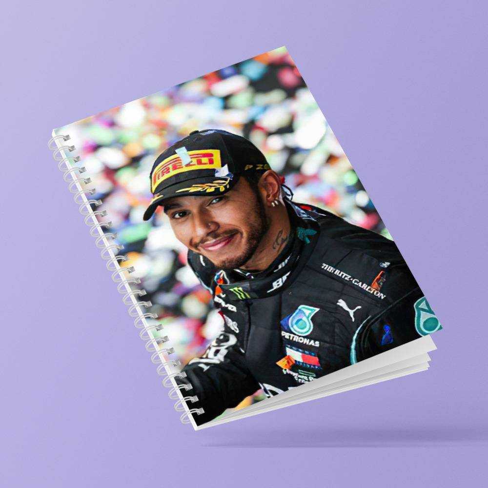 Lewis Hamilton Spiral Bound Notebook Journal Diary Wins His Seventh F1 Notebook