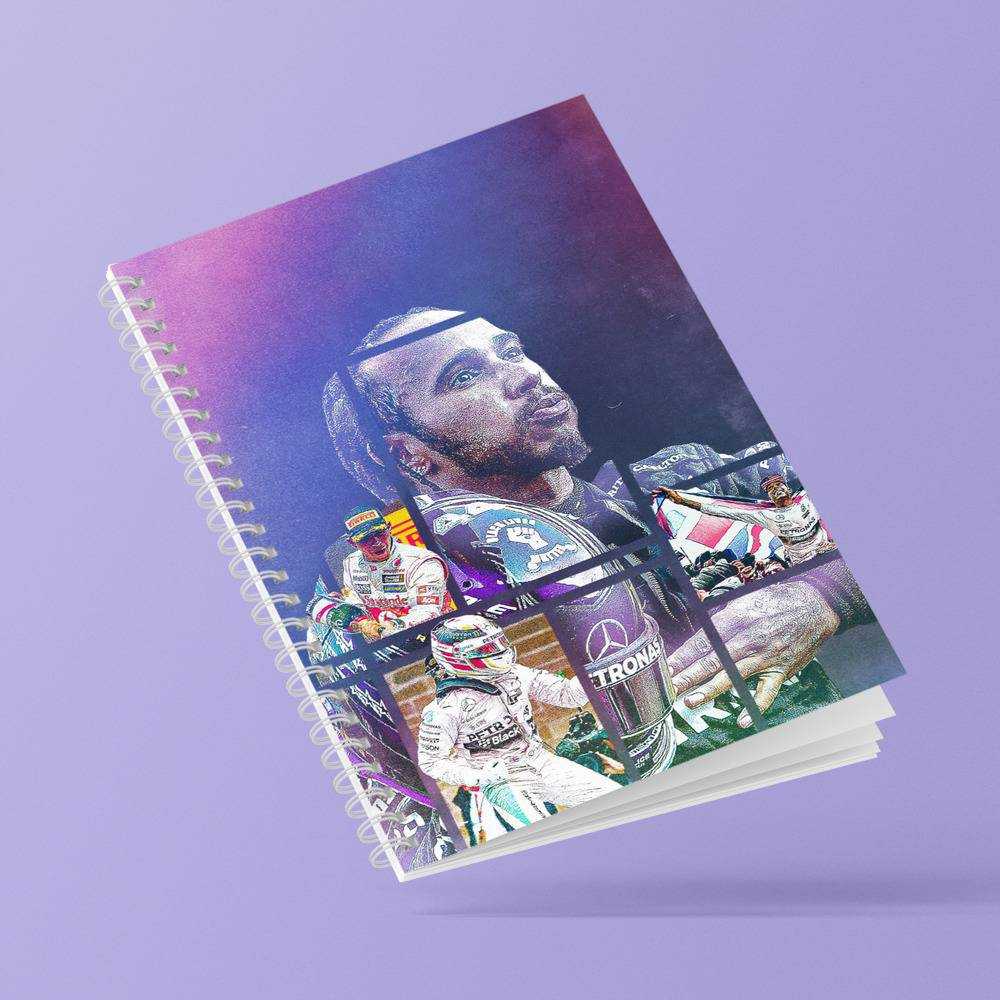 Lewis Hamilton Spiral Bound Notebook Journal Diary RECORD 92 RACE WINS Notebook