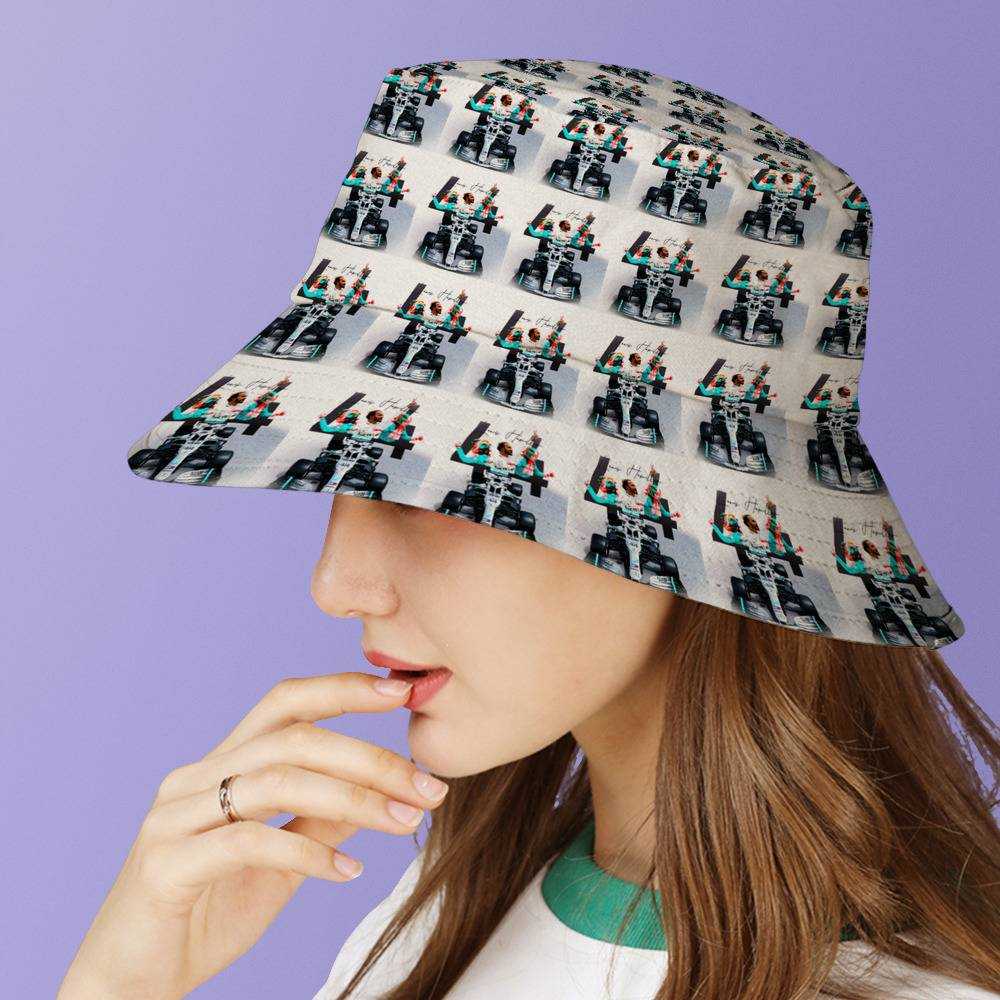 Lewis Hamilton Fisherman Hat Unisex Fashion 44 Lewis Hamilton Bucket Hat