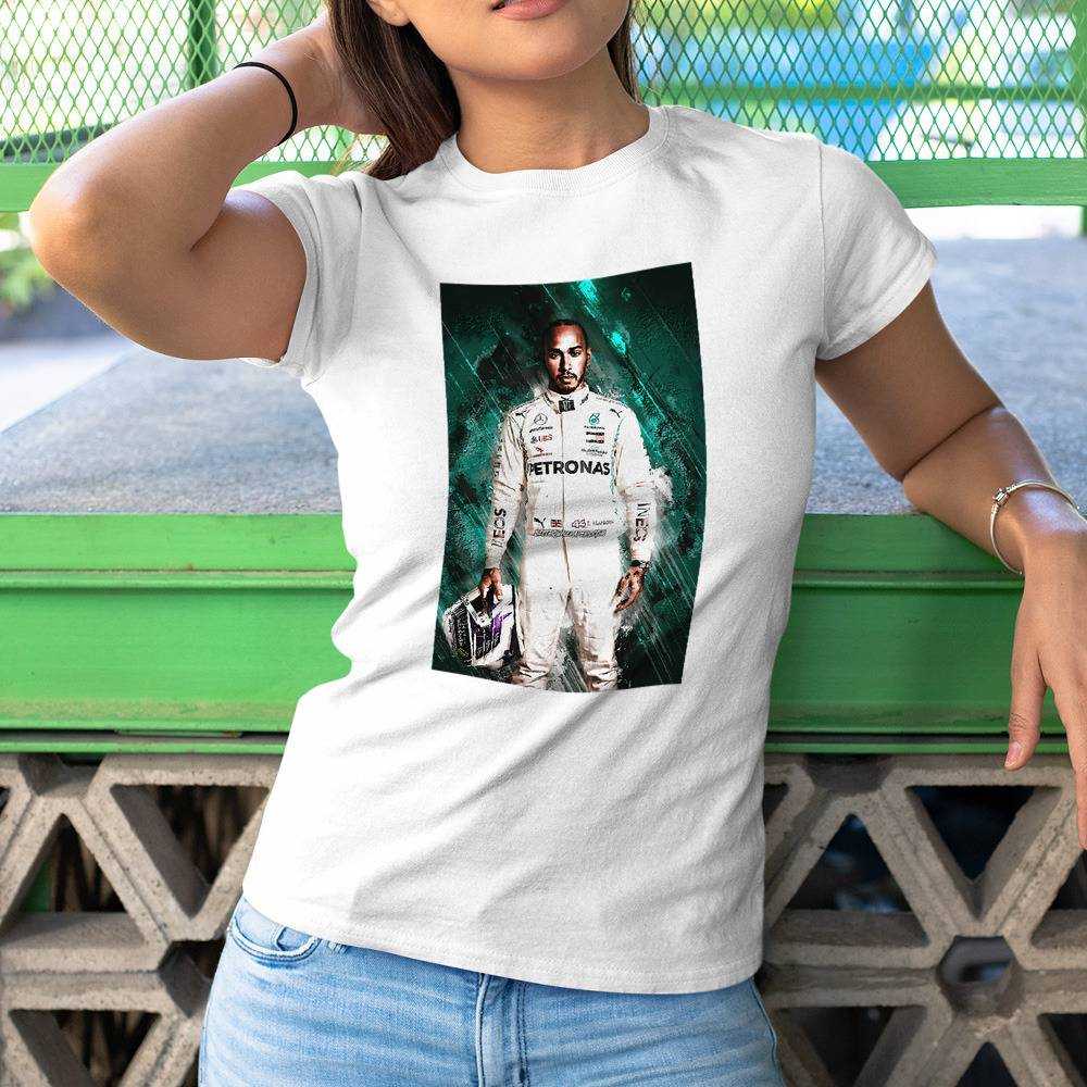 Lewis Hamilton T-shirt F1 Racing Driver T-shirt Cotton Tee