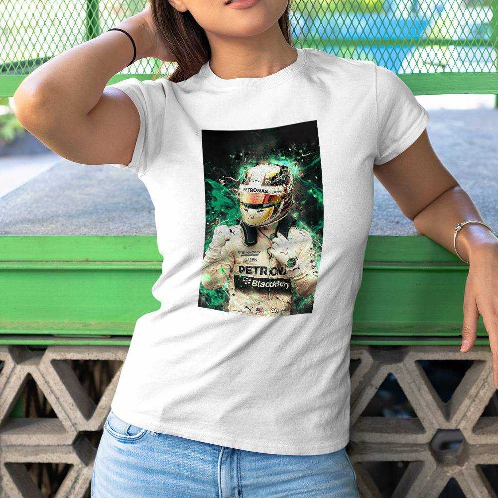 Lewis Hamilton T-shirt Lewis Hamilton 2018 T-shirt Cotton Tee