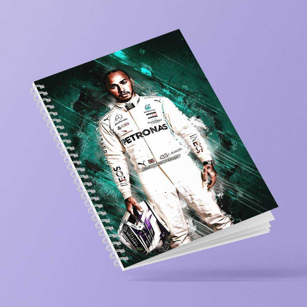 Lewis Hamilton Spiral Bound Notebook Journal Diary F1 Racing Driver Notebook