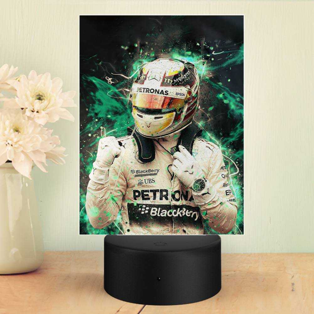 Lewis Hamilton Lamp Lewis Hamilton 2018 by Lewis Hamilton Lamp with Plastic Base