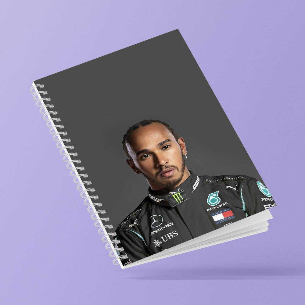 Lewis Hamilton Spiral Bound Notebook Journal Diary F1 Championship 2020 Notebook