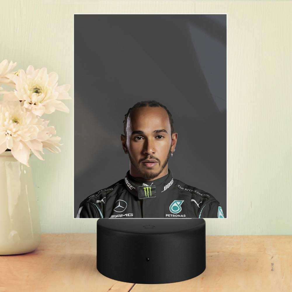 Lewis Hamilton Lamp F1 Championship 2020 by Lewis Hamilton Lamp with Plastic Base