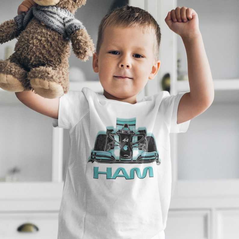 Lewis Hamilton & F1 Cars Design Kids T-shirt, Lewis Hamilton T-shirt, Lewis Hamilton T-shirts