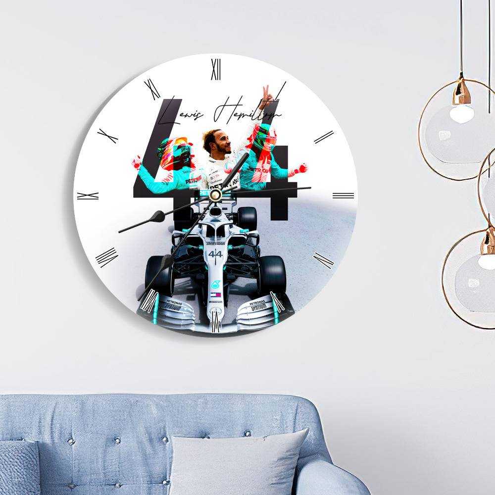Lewis Hamilton Round Wall Clock Home Decor Wall Clock Gifts for Lewis Hamilton Fans 44 Lewis Hamilton Wall Clock