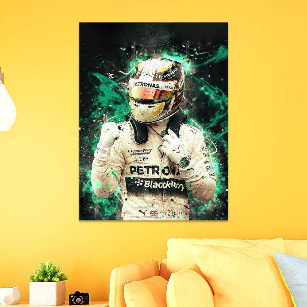 Lewis Hamilton Poster Lewis Hamilton 2018 Poster Wall Art Sticky Poster