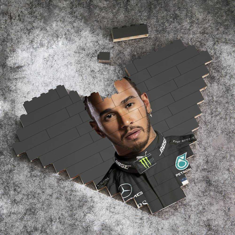 Lewis Hamilton Heart Shape Building Blocks F1 Championship 2020 Building Blocks