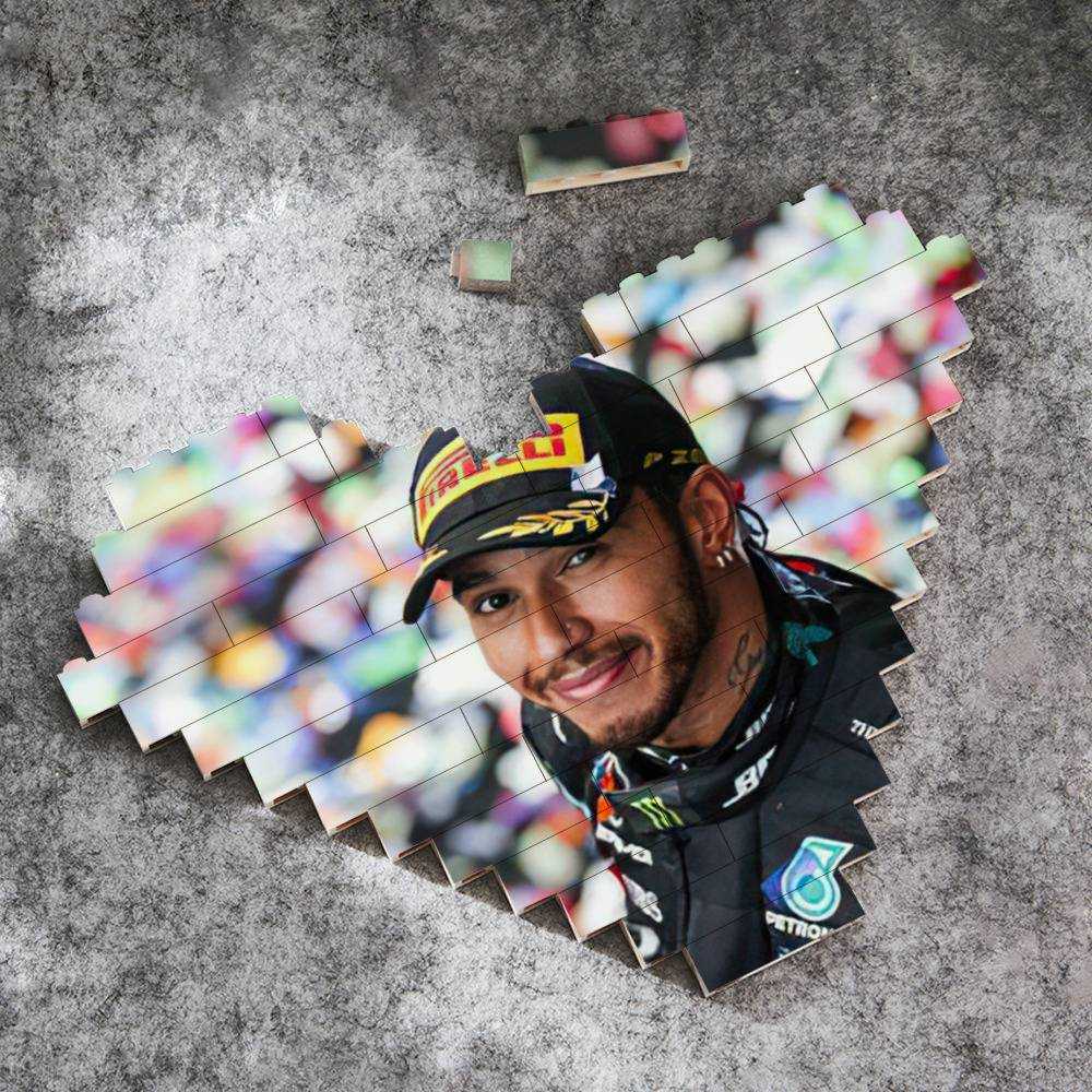 Lewis Hamilton Heart Shape Building Blocks Wins His Seventh F1 Building Blocks
