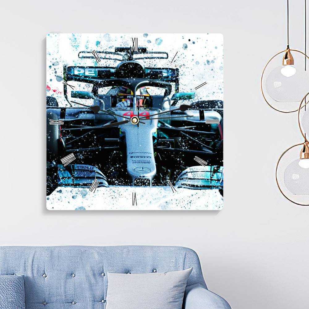 Lewis Hamilton Square Wall Clock Home Decor Wall Clock Gifts for Lewis Hamilton Fans Hamilton 44 Wall Clock