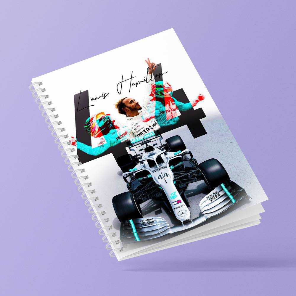 Lewis Hamilton Spiral Bound Notebook Journal Diary 44 Lewis Hamilton Notebook