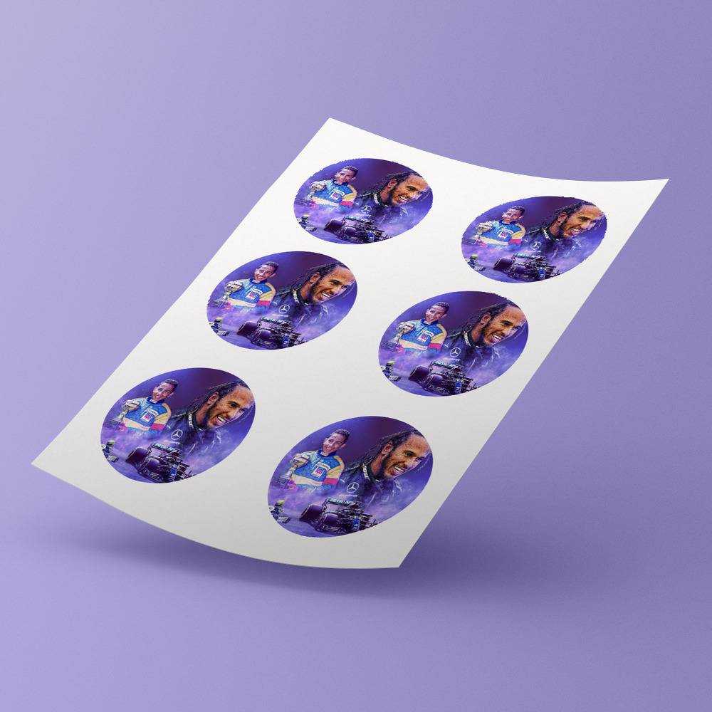 Lewis Hamilton Round Stickers Hamilton F1 Championship 2020 Decorative Stickers