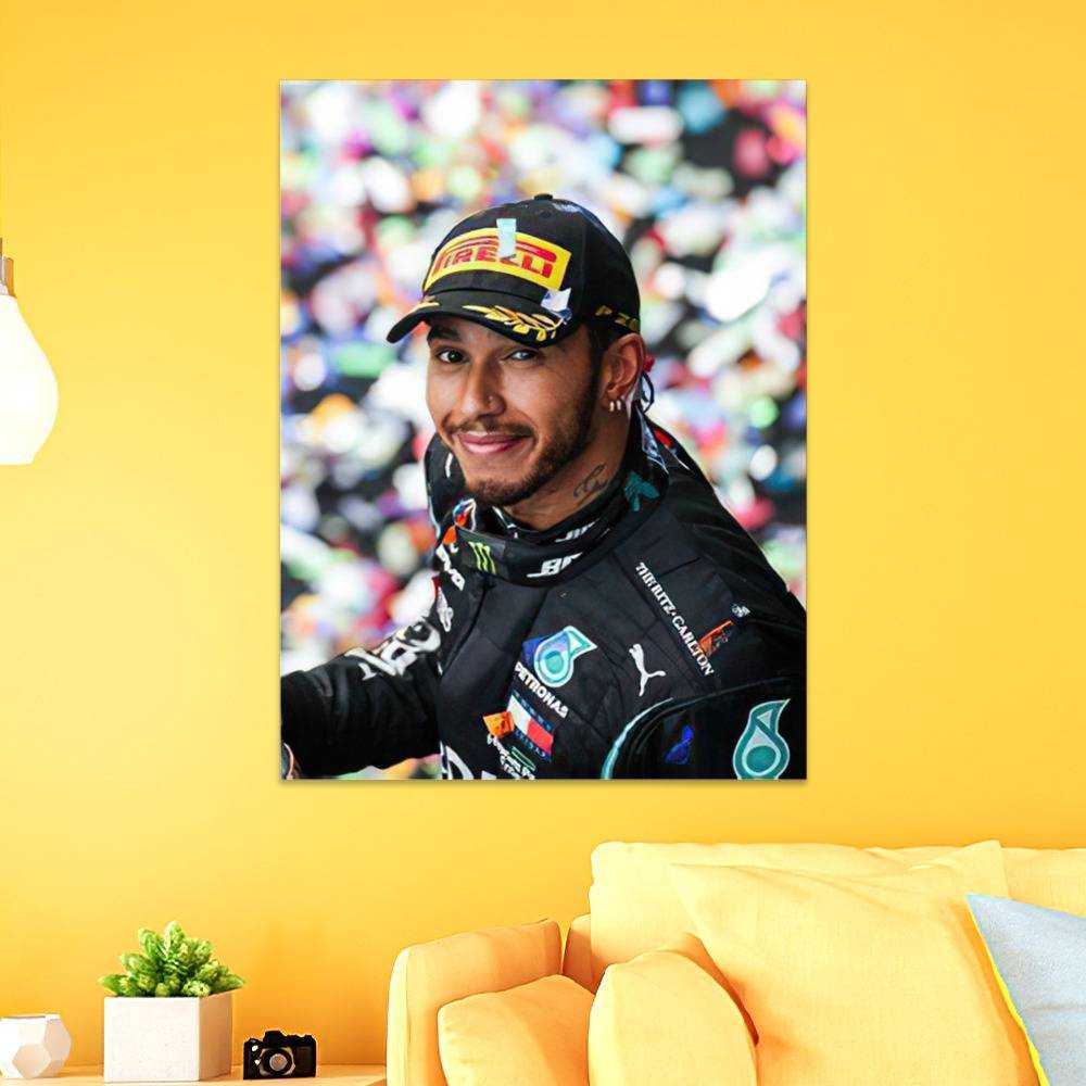Lewis Hamilton Poster Wins His Seventh F1 Poster Wall Art Sticky Poster
