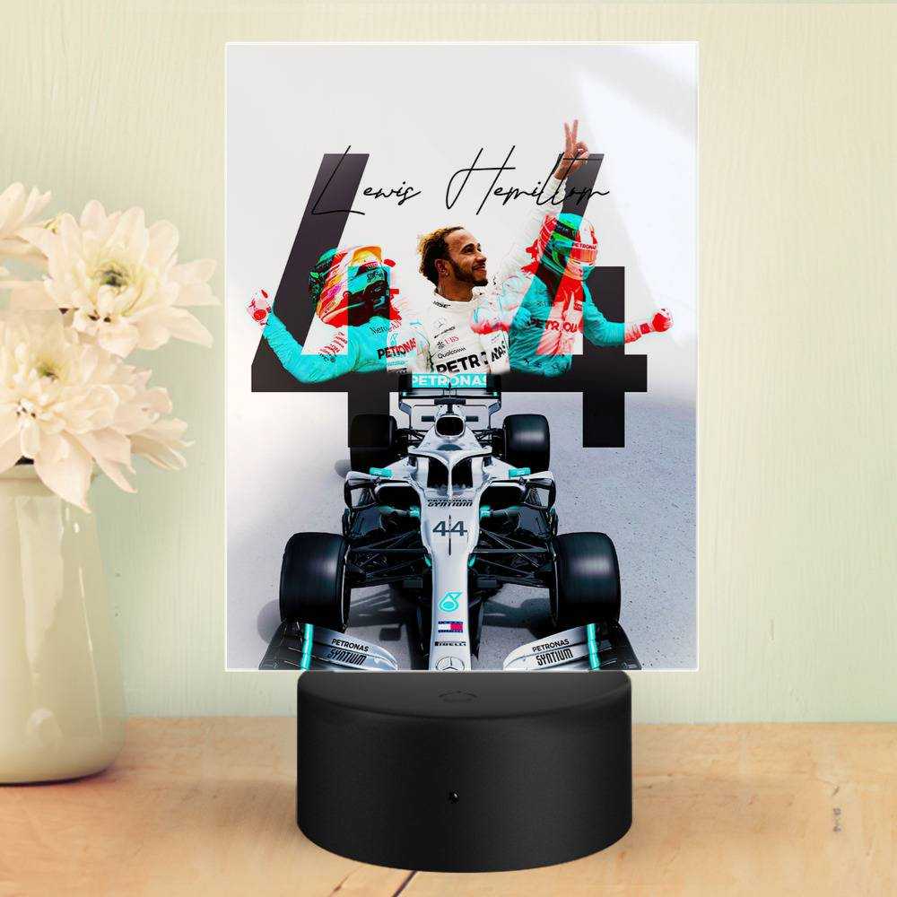 Lewis Hamilton Lamp 44 Lewis Hamilton by Lewis Hamilton Lamp with Plastic Base